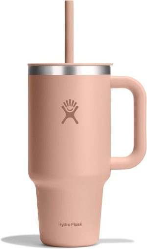 Hydro Flask Travel Tumbler Stainless Steel Insulated Cup with Lid and Straw for Cold Water and Drinks for Sports, School, Work