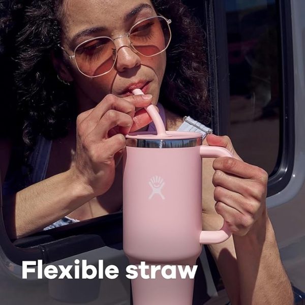 Hydro Flask Travel Tumbler Stainless Steel Insulated Cup with Lid and Straw for Cold Water and Drinks for Sports, School, Work - Image 2
