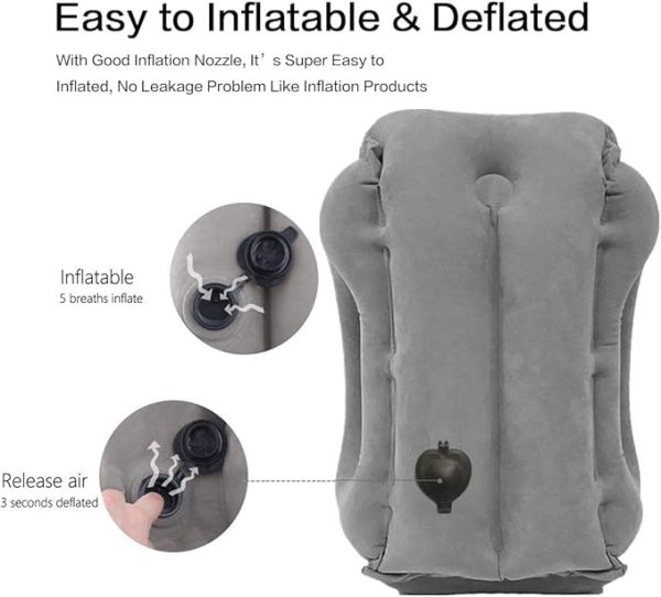Inflatable Travel Air Pillow for Sleeping to Avoid Neck and Shoulder Pain - Image 3