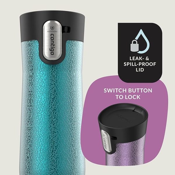 Contigo AUTOSEAL West Loop Vacuum-Insulated Stainless Steel Travel Mug with Easy-Clean Lid, 20 oz, 2-Pack - Image 3
